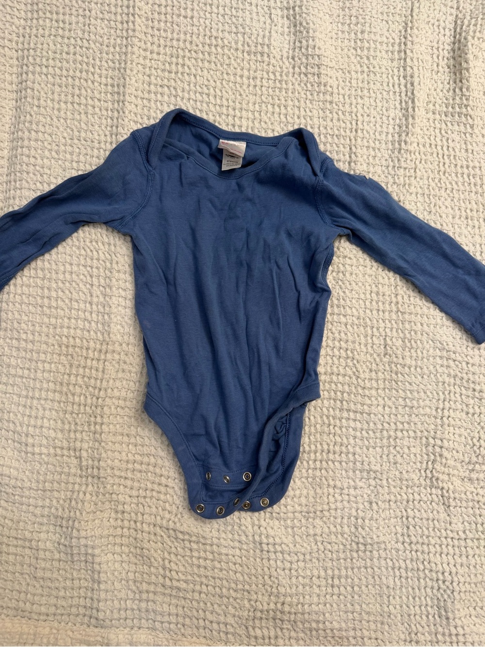 Hanna Anderson organic cotton Long-Sleeve Navy One-Piece Bodysuit 18M-24M